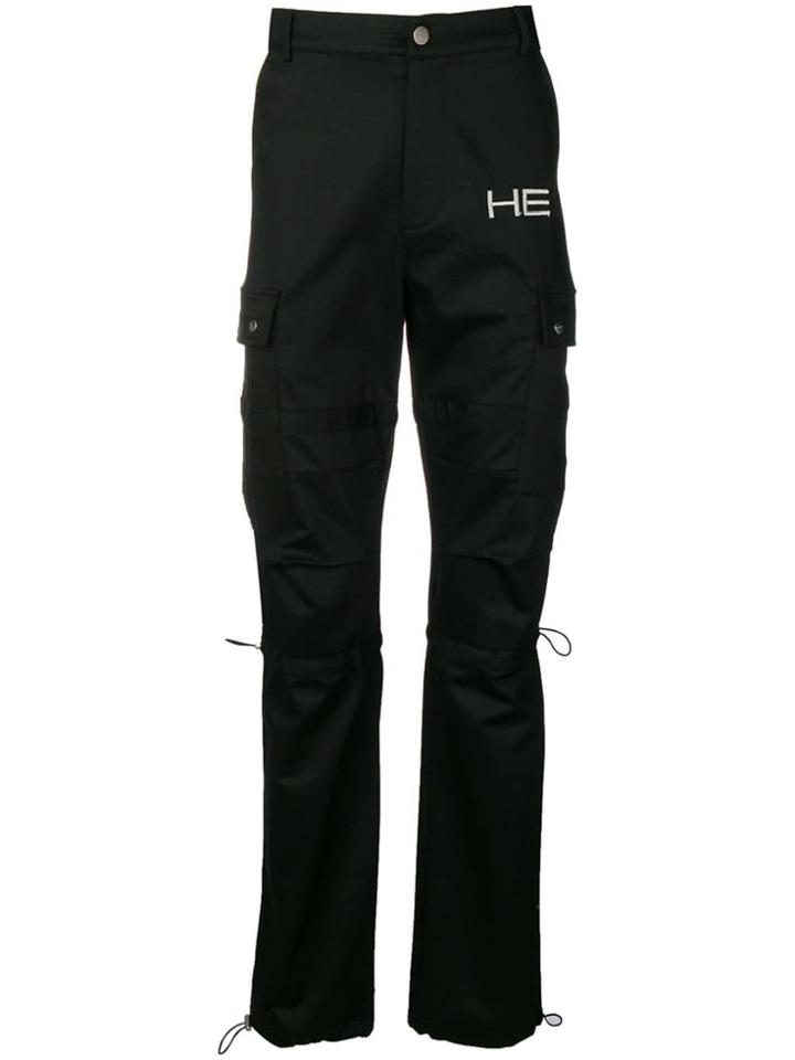 Heliot Emil Slim Fit Cargo Trousers - Black