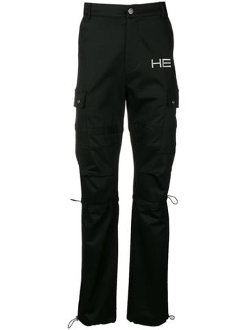 Heliot Emil Slim Fit Cargo Trousers - Black