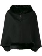 Max Mara Collared Cape - Black