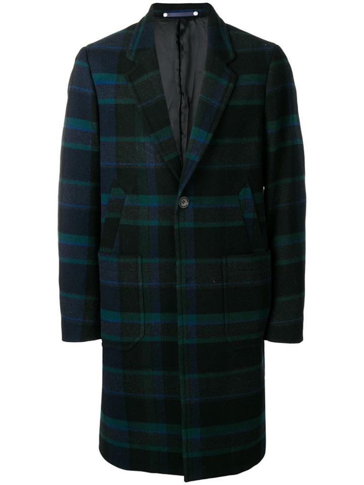 Ps By Paul Smith Tartan Coat - Black