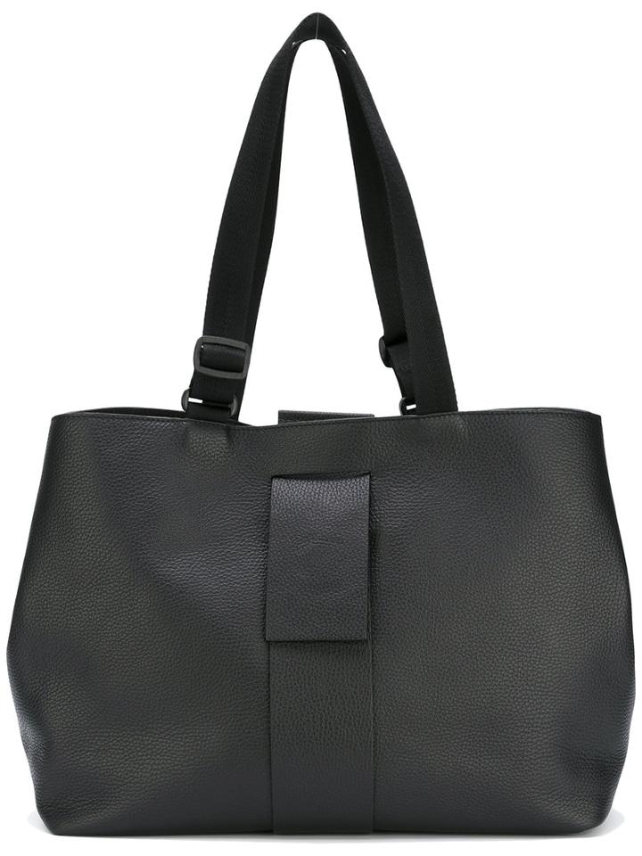 Mm6 Maison Margiela - Roomy Top Handle Tote Bag - Women - Calf Leather - One Size, Black, Calf Leather