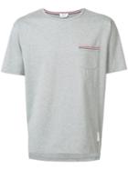 Thom Browne Chest Pocket T-shirt, Men's, Size: 4, Grey, Cotton