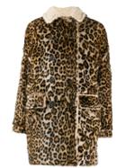 R13 Oversized Leopard-print Coat - Brown