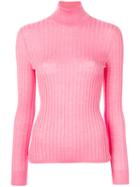 Gucci - Fine Knit Turtleneck - Women - Silk/cashmere/wool - M, Pink/purple, Silk/cashmere/wool