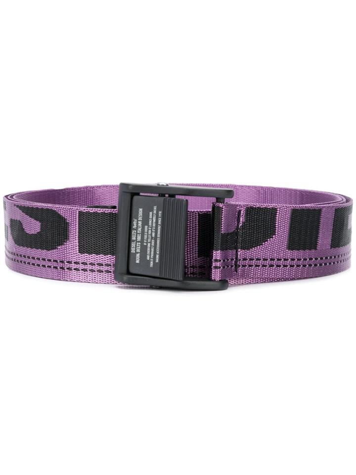 Diesel Logo Tape Belt - Purple