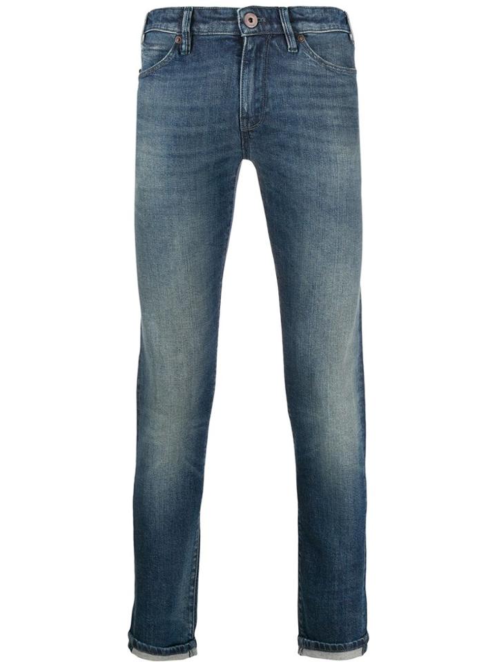 Pt05 Washed Effect Jeans - Blue