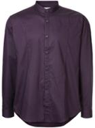 Cerruti 1881 Band Collar Shirt - Purple