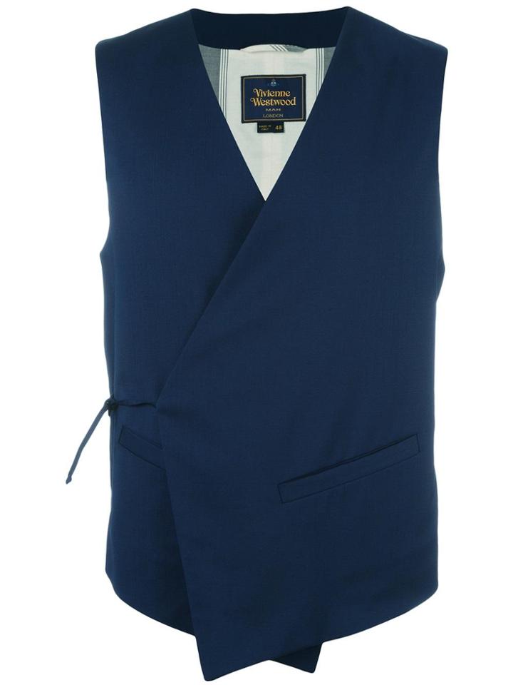 Vivienne Westwood Man Crossover Waistcoat - Blue