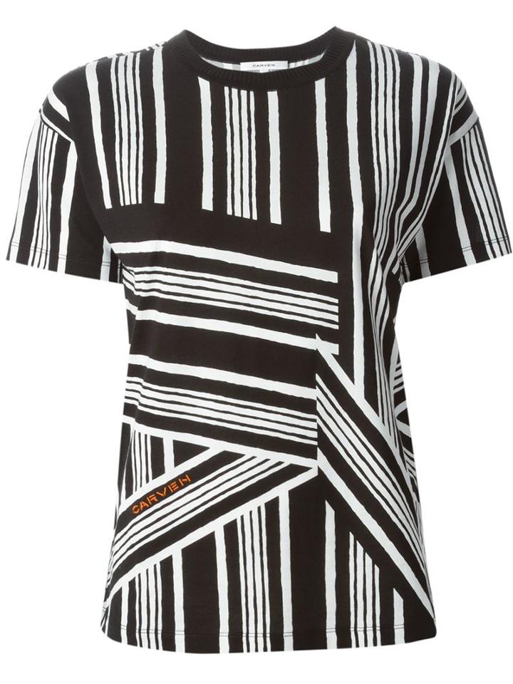 Carven Mix-striped T-shirt