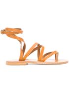 K. Jacques Strappy Sandals - Brown