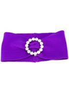 Alessandra Rich - Buckled Headband - Women - Cotton/spandex/elastane - One Size, Pink/purple, Cotton/spandex/elastane