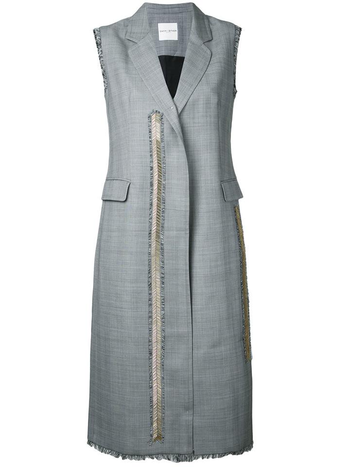 Each X Other - Sleeveless Coat - Women - Virgin Wool - S, Grey, Virgin Wool