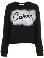Carven Spray Paint Logo Sweatshirt - Black
