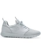 Ea7 Emporio Armani Woven Knit Racer Sneakers - Grey