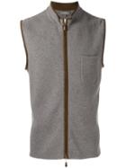 N.peal - Zip Up Gilet - Men - Suede/cashmere - Xl, Brown, Suede/cashmere