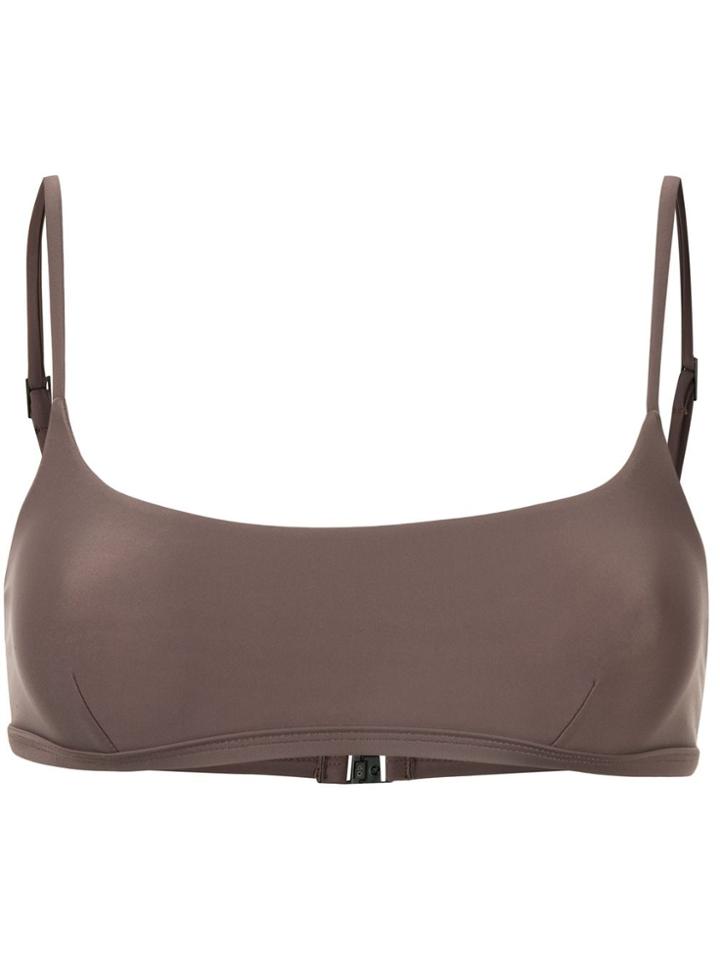 Matteau Crop Bikini Top - Brown
