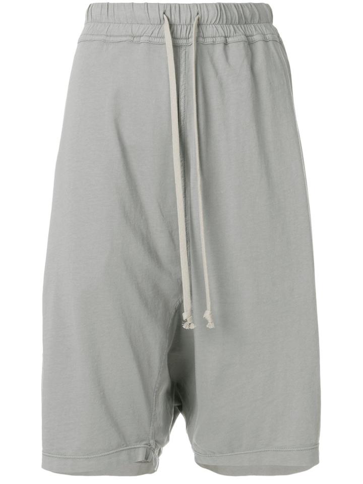 Rick Owens Drkshdw Dropped Crotch Track Short - Grey