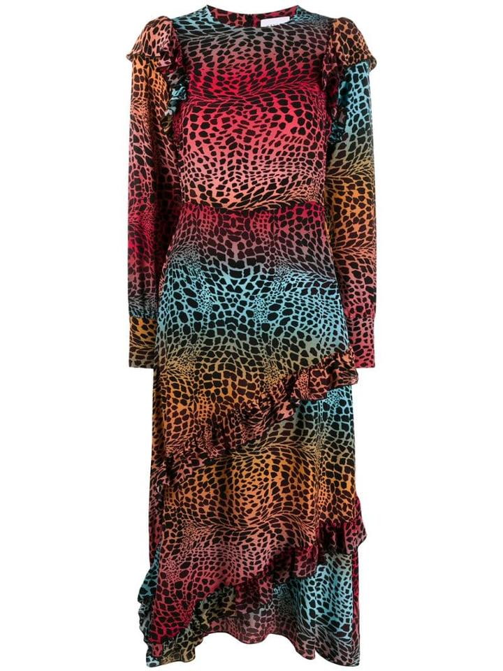 Hayley Menzies Crocodile Print Midi Dress - Blue