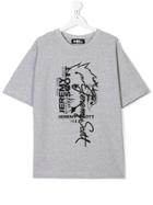 Jeremy Scott Junior Teen Graphic Print T-shirt - Grey