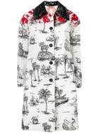 Nº21 Palm Trees Coat - White