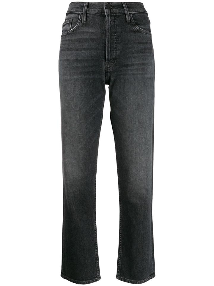 Mother Tomcat High-rise Straight Jeans - Black
