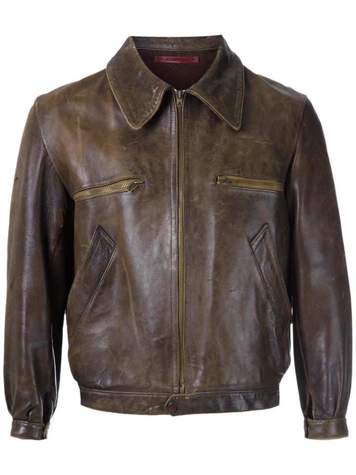 À La Garçonne - Hand-painted Jacket - Unisex - Leather - M, Brown, Leather