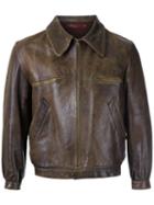 À La Garçonne - Hand-painted Jacket - Unisex - Leather - M, Brown, Leather