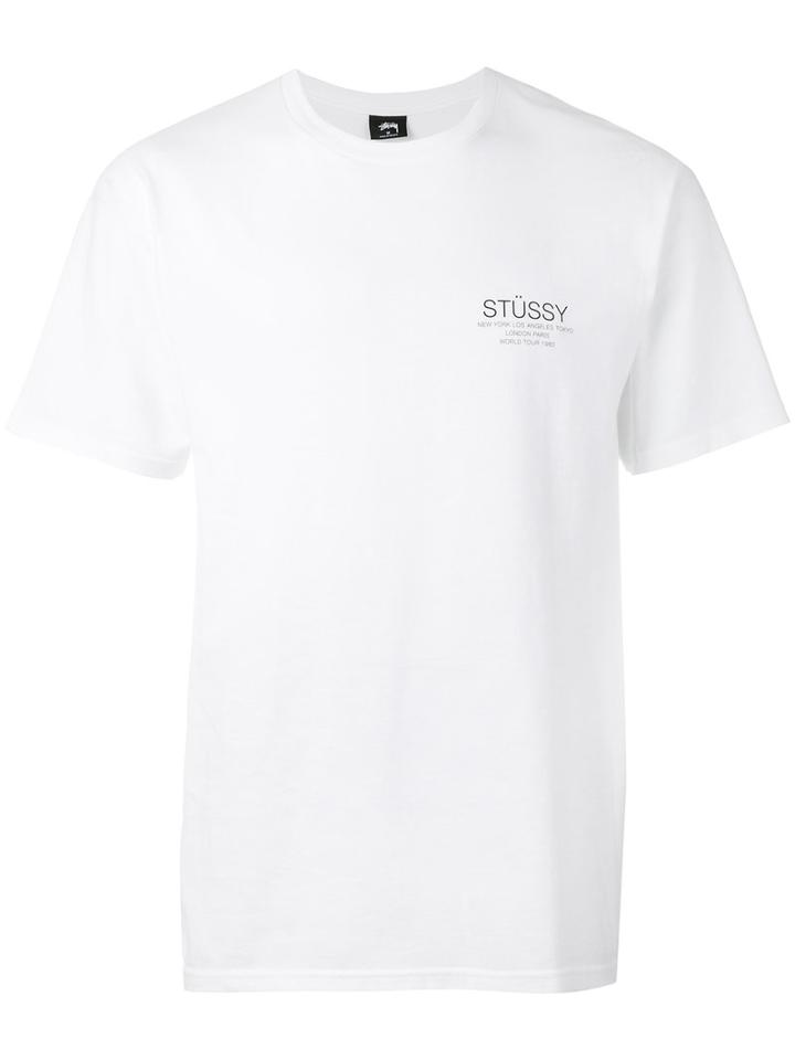 Stussy - Logo Patch T-shirt - Men - Cotton - M, White, Cotton