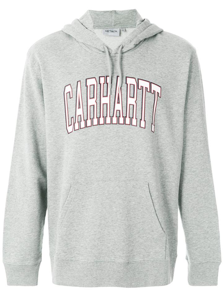 Carhartt Logo Print Hoodie - Grey