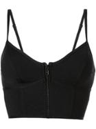 Duskii 'ochre Zip Me Up' Bustier Bikini Top - Black