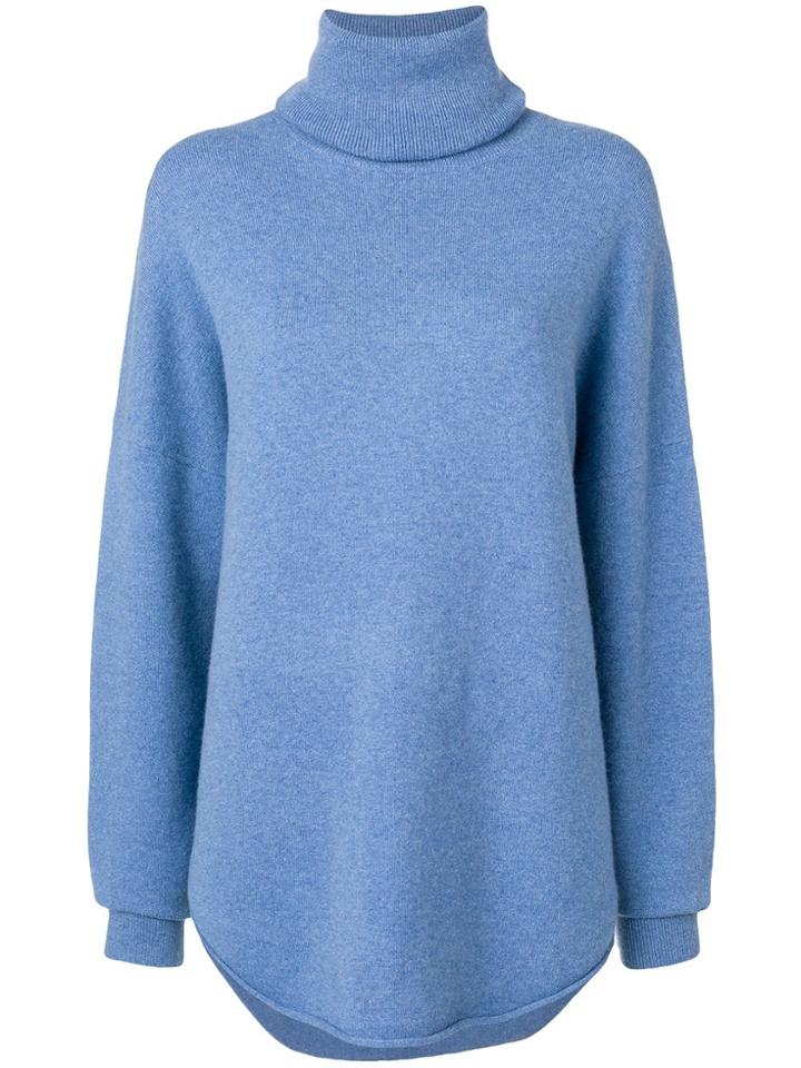 Extreme Cashmere Roll-neck Oversized Sweater - Blue