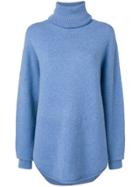 Extreme Cashmere Roll-neck Oversized Sweater - Blue