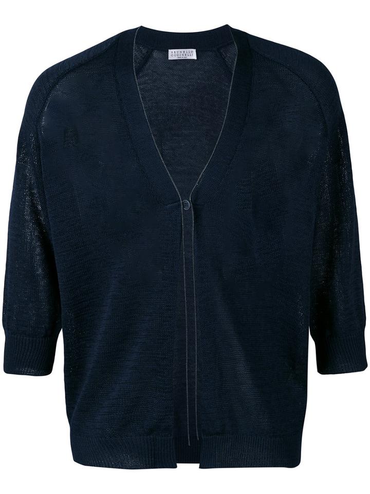 Brunello Cucinelli - Lightweight Cardigan - Men - Cotton - Xl, Blue, Cotton