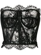 Dolce & Gabbana Floral Lace Corset - Black