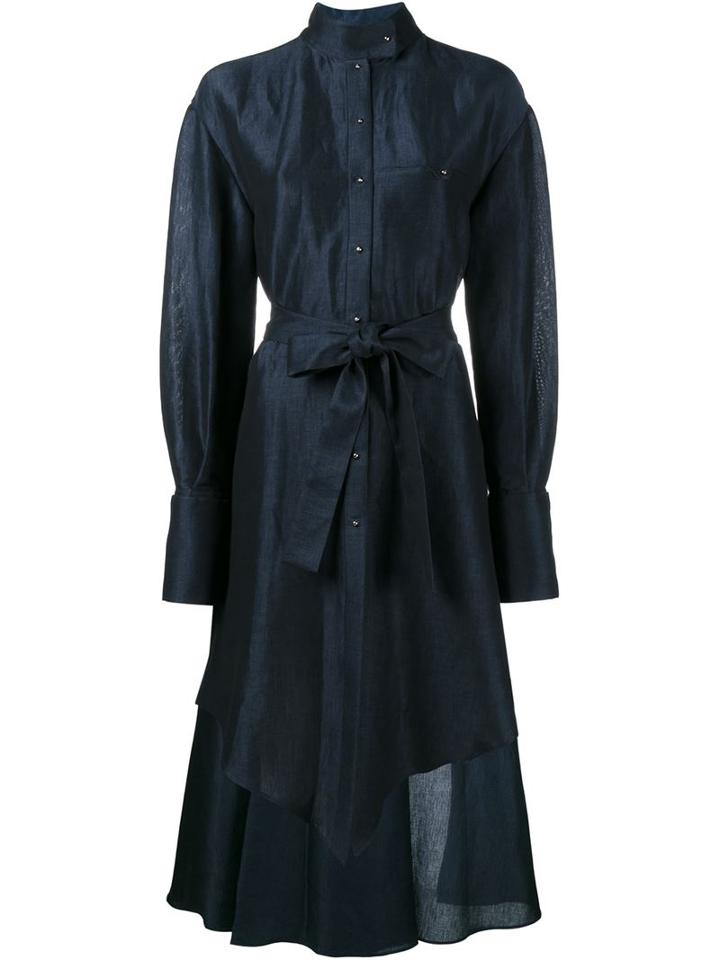 Esteban Cortazar Asymmetric Hem Shirt Dress