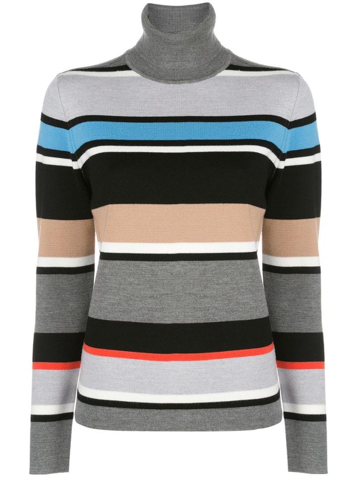 Aztech Mountain Matterhorn Turtle Neck Stripe Jumper - Blue