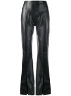 16arlington Flared Leather Trousers - Black