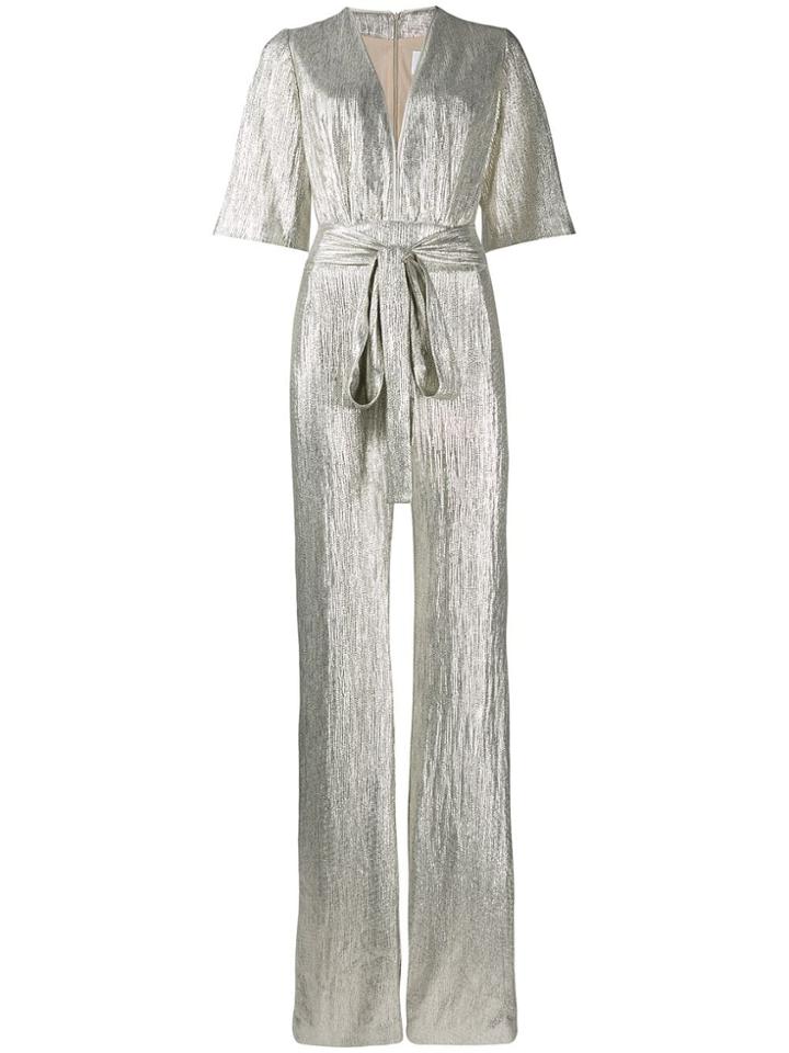 Galvan Galaxy Metallic Jumpsuit - Gold