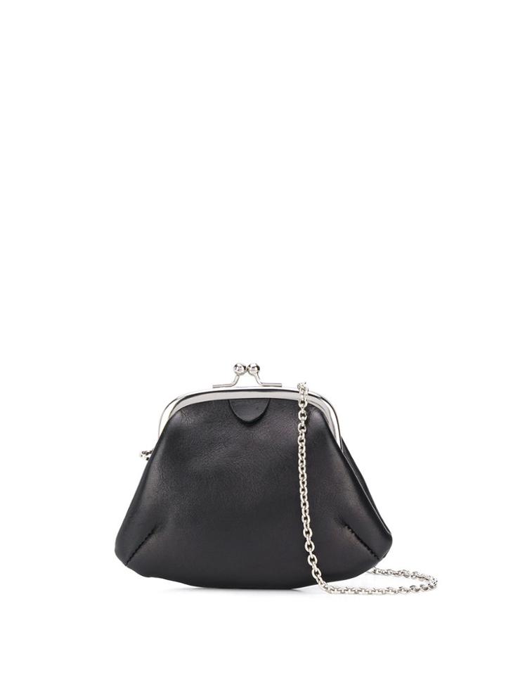 Yohji Yamamoto Pre-owned 2000s Kiss Lock Chain Clutch - Black