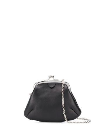 Yohji Yamamoto Pre-owned 2000s Kiss Lock Chain Clutch - Black