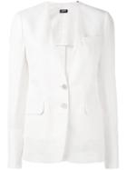 Jil Sander Navy - Two Button Blazer - Women - Linen/flax/polyamide/cupro/rayon - 38, White, Linen/flax/polyamide/cupro/rayon