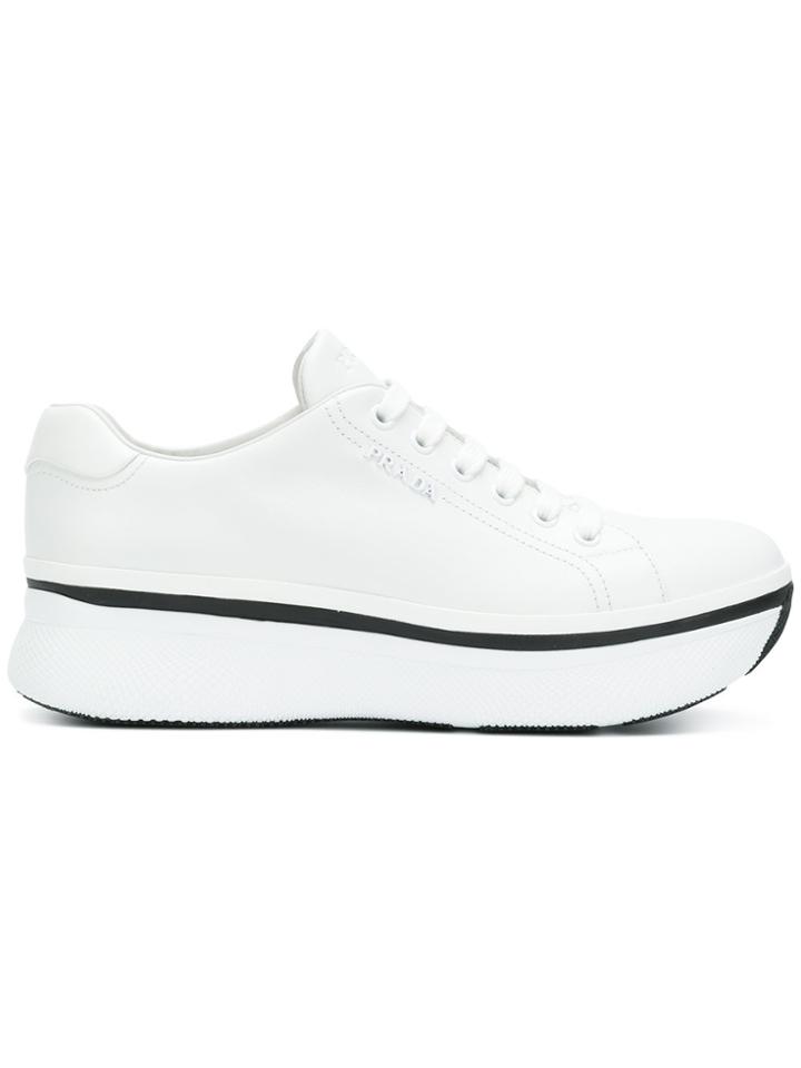 Prada Muve Platform Sneakers - White
