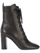 Saint Laurent Loulou 95 Lace-up Boots - Black
