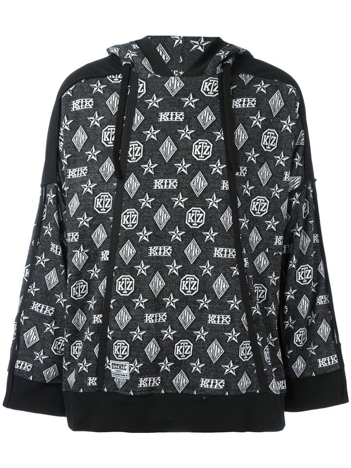 Ktz - Monogram Hoodie - Unisex - Cotton - S, Black, Cotton