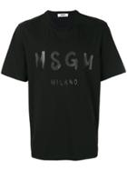 Msgm Logo Print T-shirt - Black
