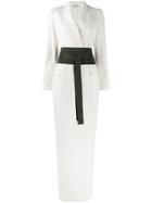 Brunello Cucinelli Belted Suit Jacket Dress - White