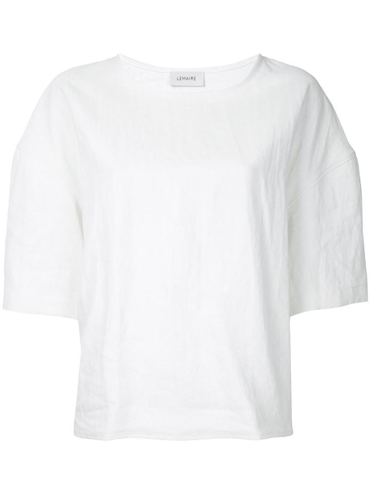 Lemaire - Crew-neck T-shirt - Women - Linen/flax/acrylic - 36, White, Linen/flax/acrylic