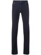 Jacob Cohen Check Slim-fit Jeans - Blue