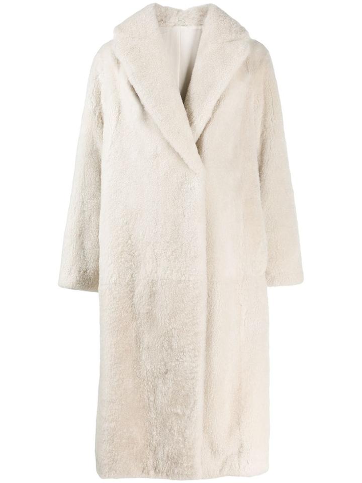 Brunello Cucinelli Midi Fur Coat - Neutrals