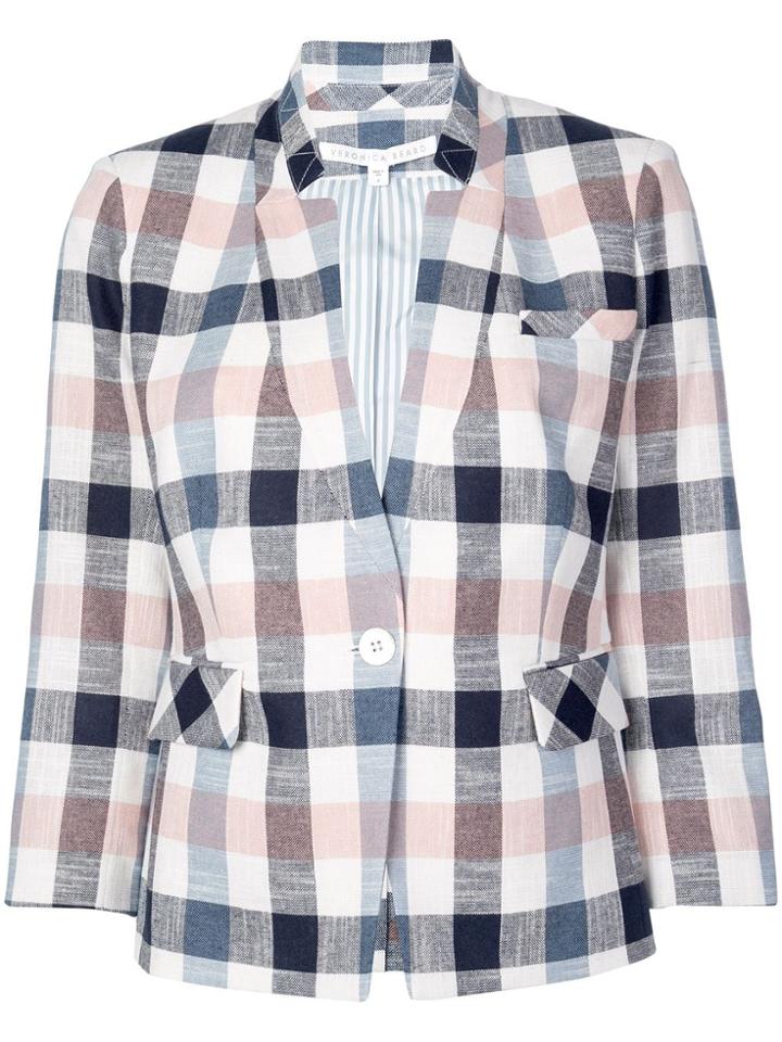 Veronica Beard Check Blazer - Blue